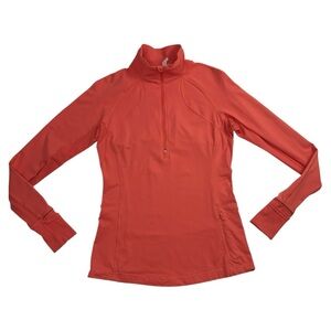 Lululemon Race‎ With Grace 1/2 Zip Sunset Sherbert Melon Size 8
